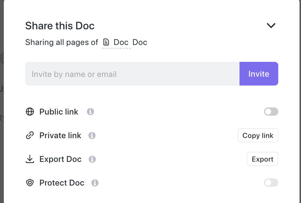 How to share a document in Clickup