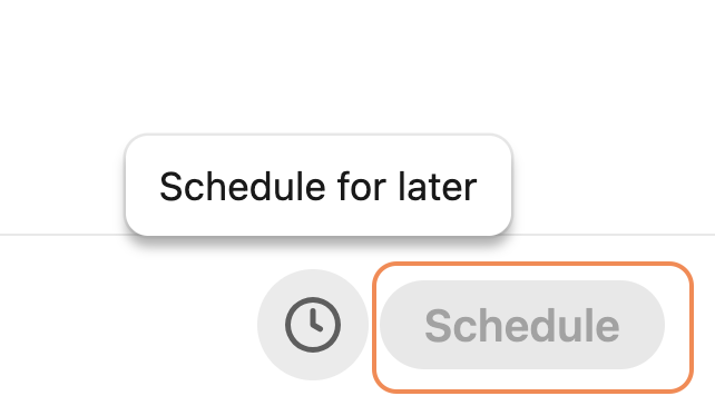 Schedule button on LinkedIn posts